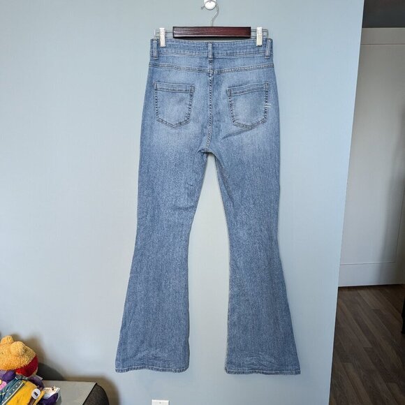 Vicolo Denim Couture Flare Jeans | Light Wash | Size Medium - Picture 2 of 11